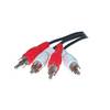 KABELBUDE.EU Stereo-Audiokabel 2x Cinchstecker auf 2x Cinchstecker geschirmt vernickelt 5m