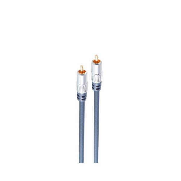 shiverpeaks Video-Kabel Cinch-Stecker auf Cinch-Stecker geschirmt vergoldet 1 m Chrom