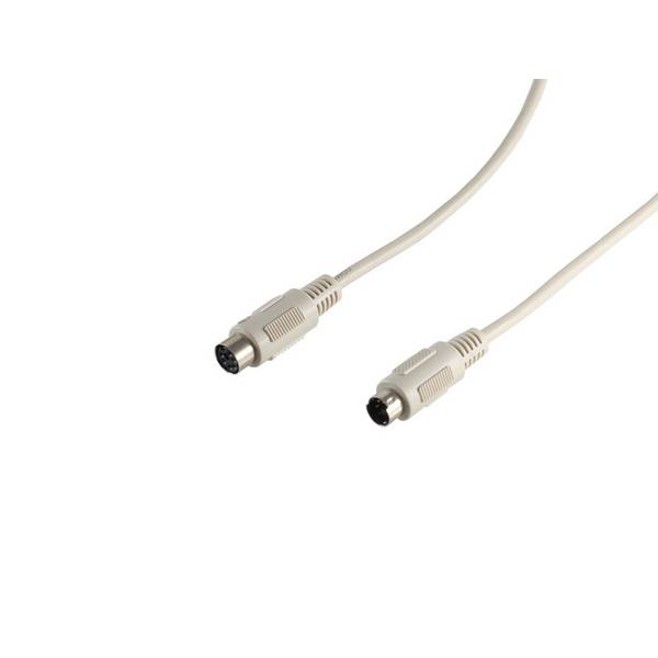KABELBUDE.EU PS2-Verlängerungskabel Mini-DIN-Stecker auf Mini-DIN-Kupplung 6-polig geschirmt 3m