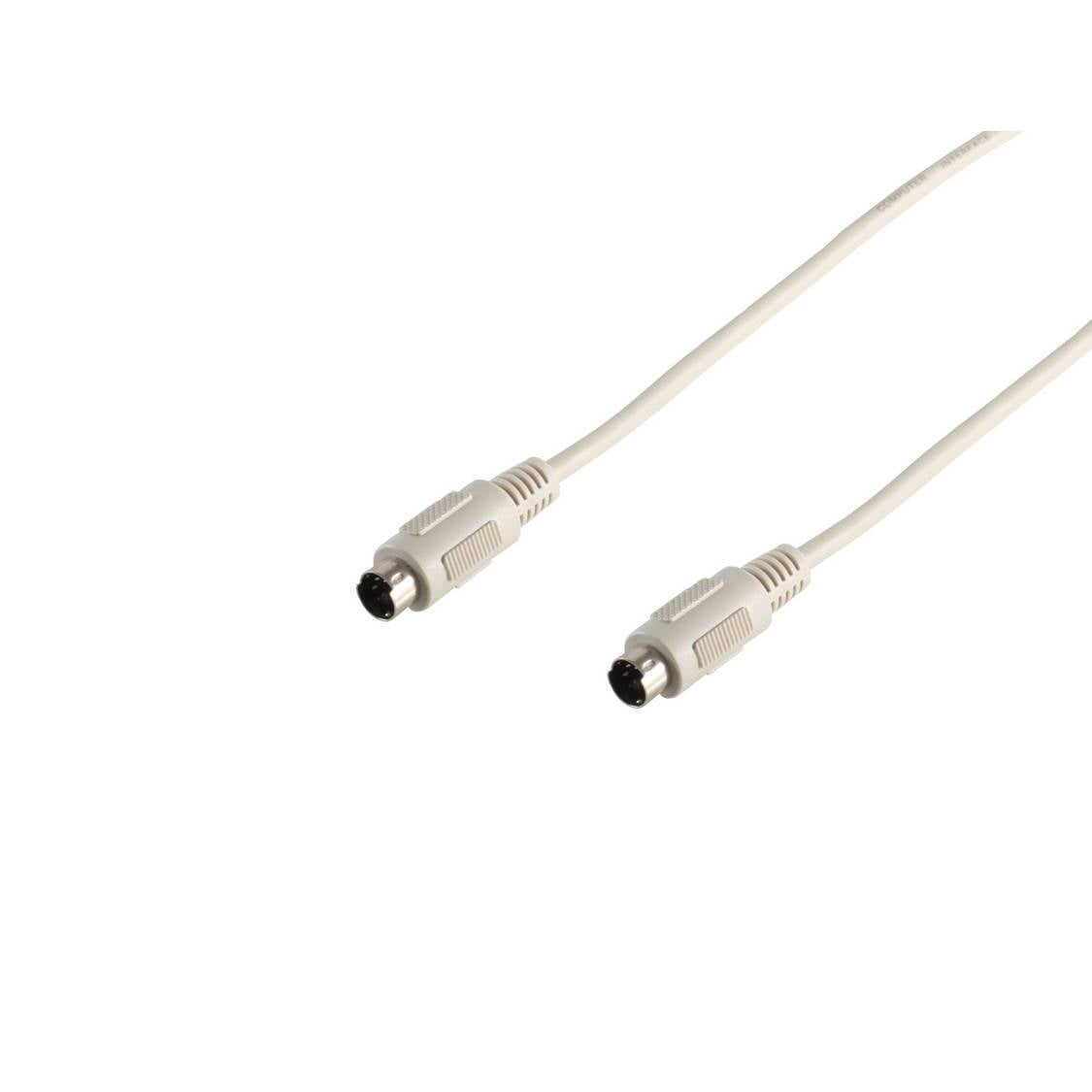 KABELBUDE.EU PS2-Kabel Mini-DIN-Stecker auf Mini-DIN-Stecker 6-polig Kupfer geschirmt - 1,8 m-0