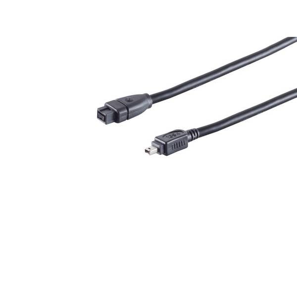 KABELBUDE.EU FireWire-Kabel IEEE 1394b auf 1394a 9-Pol-Stecker auf 4-Pol-Stecker 1,8m 800 MBit/s
