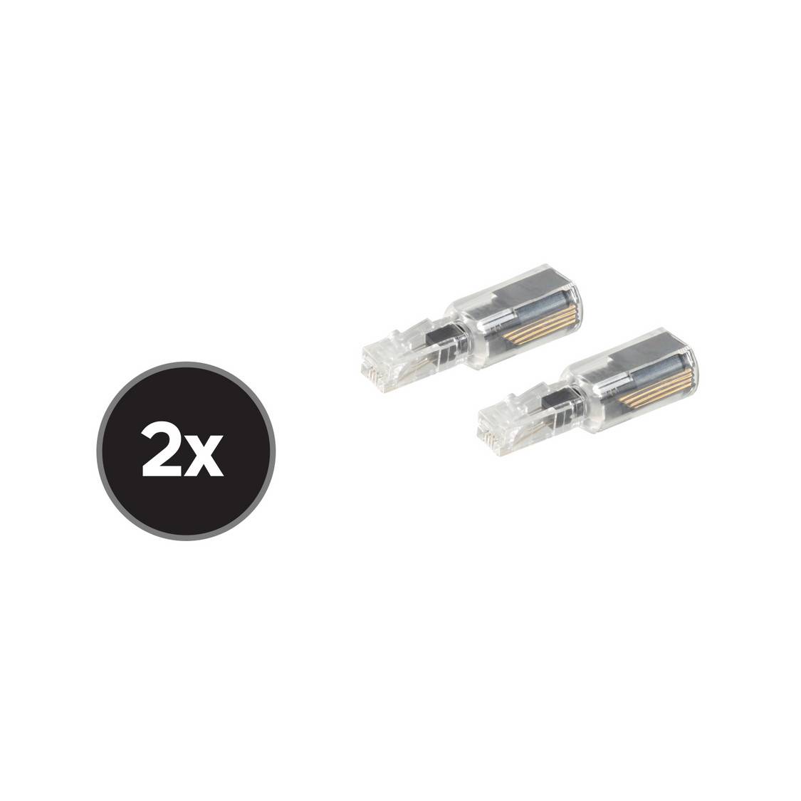KABELBUDE.EU Telefonhörerkabel-Entwirrer Twist-Stop schmal 2er-Set Schwarz-Transparent-0