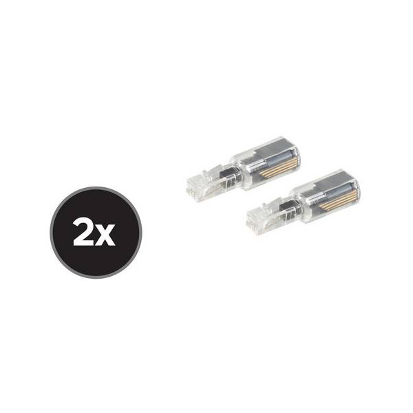 KABELBUDE.EU Telefonhörerkabel-Entwirrer Twist-Stop schmal 2er-Set Schwarz-Transparent