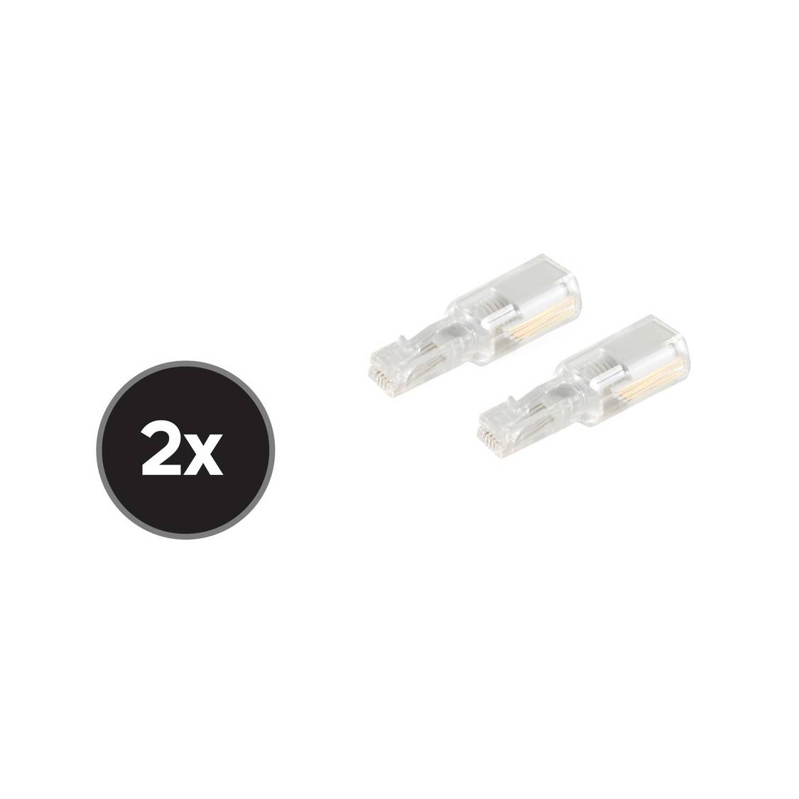 KABELBUDE.EU Telefonhörerkabel-Entwirrer Twist-Stop schmal 2er-Set Weiß-Transparent-0