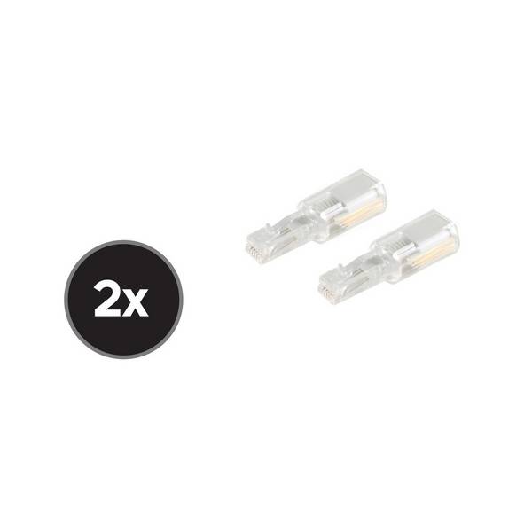 KABELBUDE.EU Telefonhörerkabel-Entwirrer Twist-Stop schmal 2er-Set Weiß-Transparent