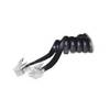 S/CONN Telefonhörer-Spiralkabel RJ10-Stecker auf RJ10-Stecker vergoldet Schwarz 4m