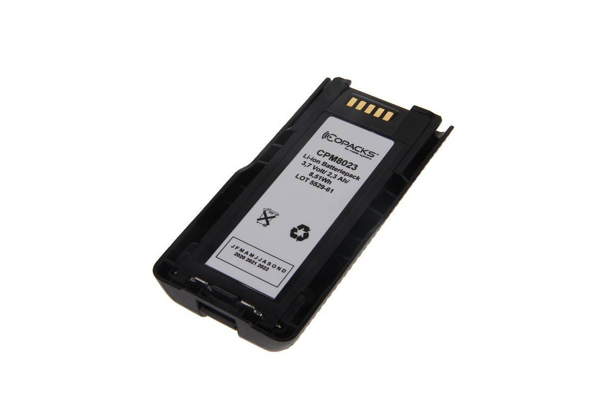 CoPacks Li-Ion Akku passend für Motorola MTP3000, MTP6000 Serie - 3,7 V 2300 mAh 105x52x16 mm-0
