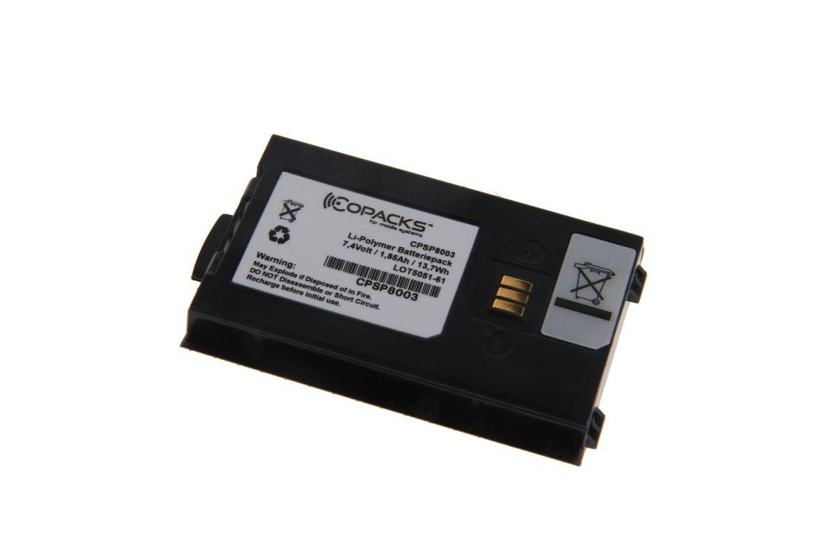CoPacks Li-Polymer Akku passend für Sepura STP8000 STP9000 - 7,4 V 1850 mAh 83x53x18 mm-0