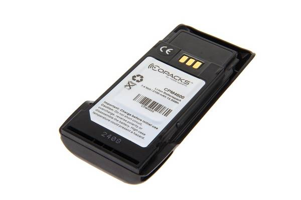 CoPacks Li Ion Akku passend für Motorola R2 Typ PMNN4600A QA09074AA Slim - 7,4 V 2100 mAh 122x54x21,5 mm