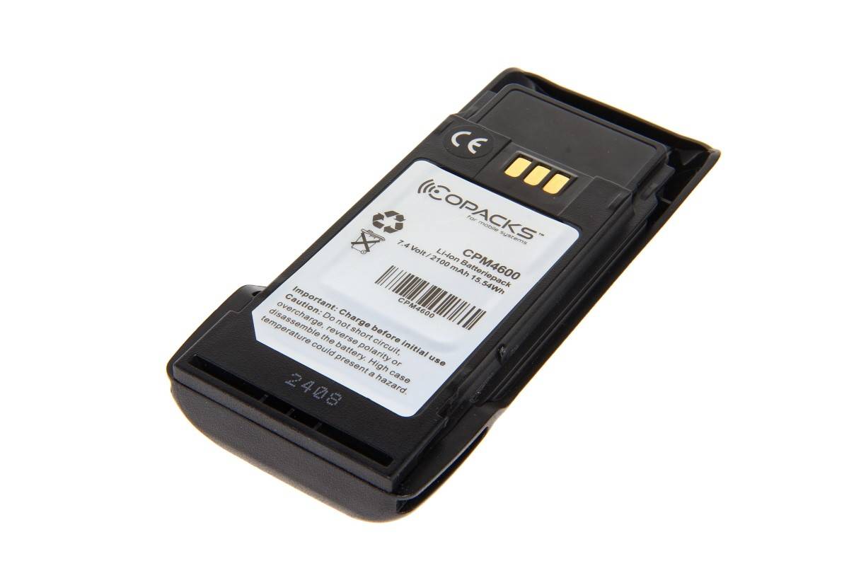 CoPacks Li Ion Akku passend für Motorola R2 Typ PMNN4600A QA09074AA Slim - 7,4 V 2100 mAh 122x54x21,5 mm-0