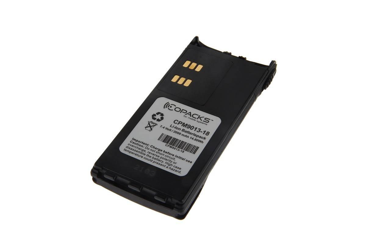 CoPacks Li-Ion Akku passend für Motorola GP320 GP360 GP380 Typ PMNN4158AR - 7,4 V 2000 mAh-0