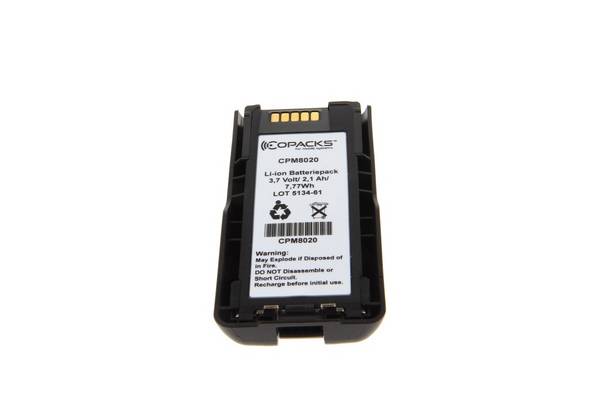 CoPacks Li-Ion Akku passend für Motorola MTP3000, MTP6000 Serie - 3,7 V 2100 mAh 104,1x52x28,8 mm
