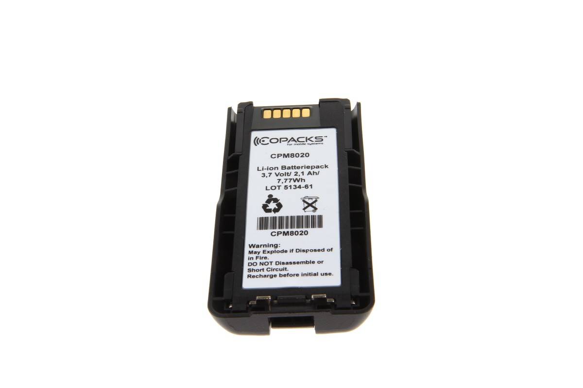 CoPacks Li-Ion Akku passend für Motorola MTP3000, MTP6000 Serie - 3,7 V 2100 mAh 104,1x52x28,8 mm-0