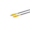 KABELBUDE.EU Video-Kabel Cinch-Stecker auf Cinch-Stecker vernickelt 2,5 m Schwarz