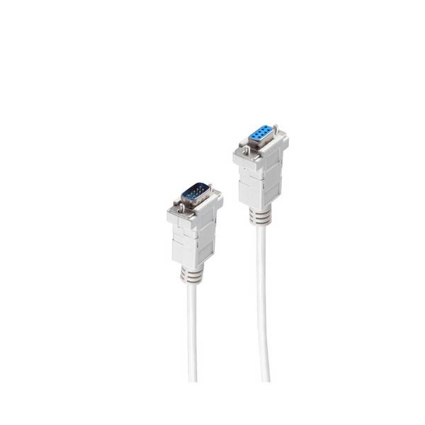 shiverpeaks Sub-D Verlängerungskabel 1,8m 9-pol. Stecker auf 9-pol. Kupplung AWG 28 geschirmt