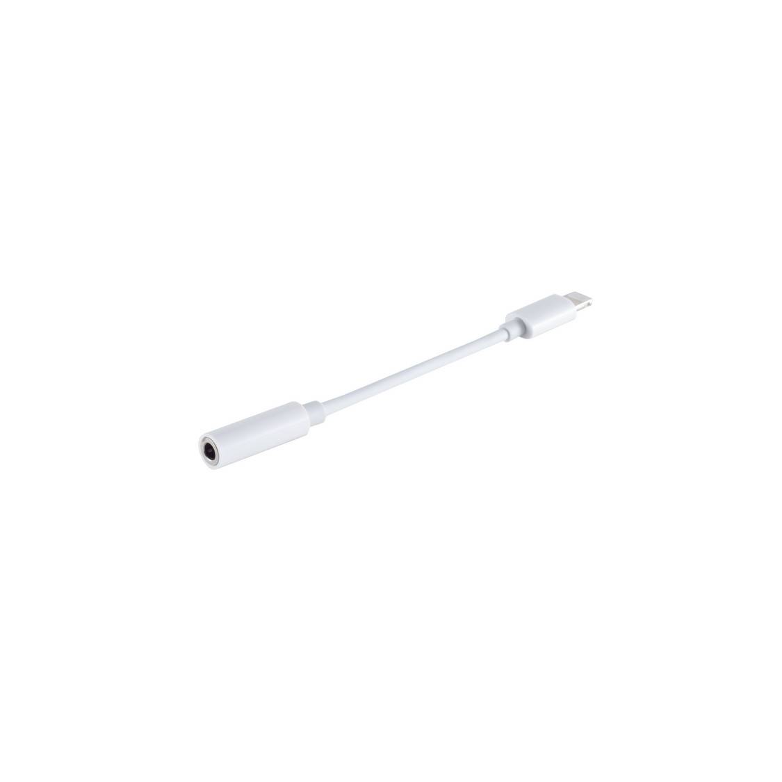 KABELBUDE.EU Klinken-Adapter 8-Pin-Stecker auf 3,5 mm Klinkenbuchse ABS 7 cm Weiß-0