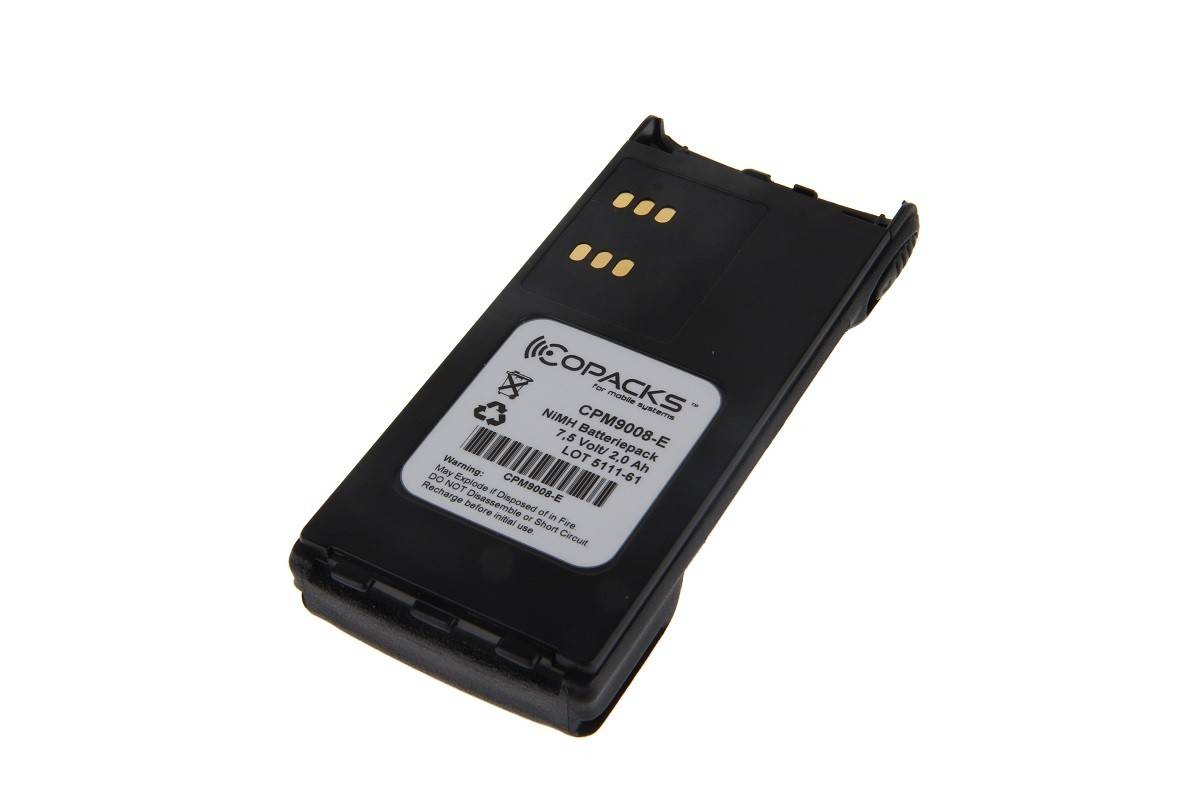 CoPacks NiMH Akku passend für Motorola GP320 GP360 GP380 (geringe Selbstentladung) - 7,2 V 2000 mAh-0