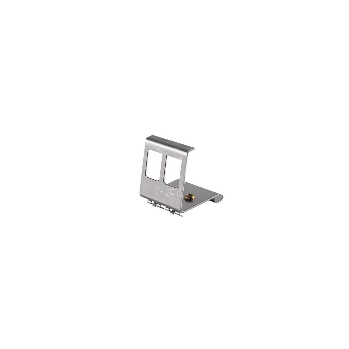 shiverpeaks Keystone-Halter für Hutschiene 2-fach STP geschirmt Metall Silber-0