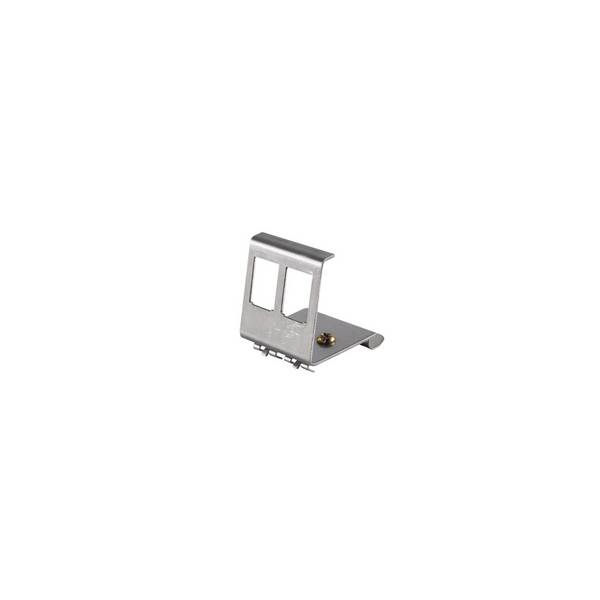 shiverpeaks Keystone-Halter für Hutschiene 2-fach STP geschirmt Metall Silber