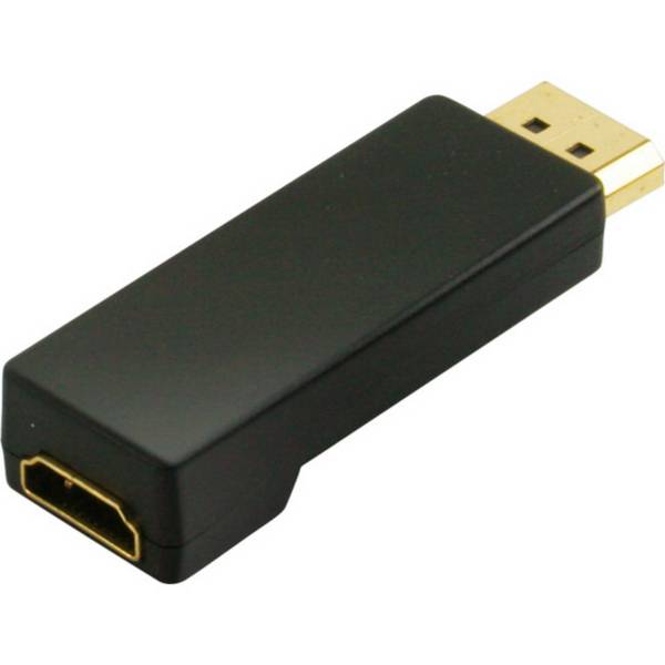 S/CONN DisplayPort-Adapter DisplayPort-Stecker auf HDMI-Buchse 4K vergoldet Schwarz