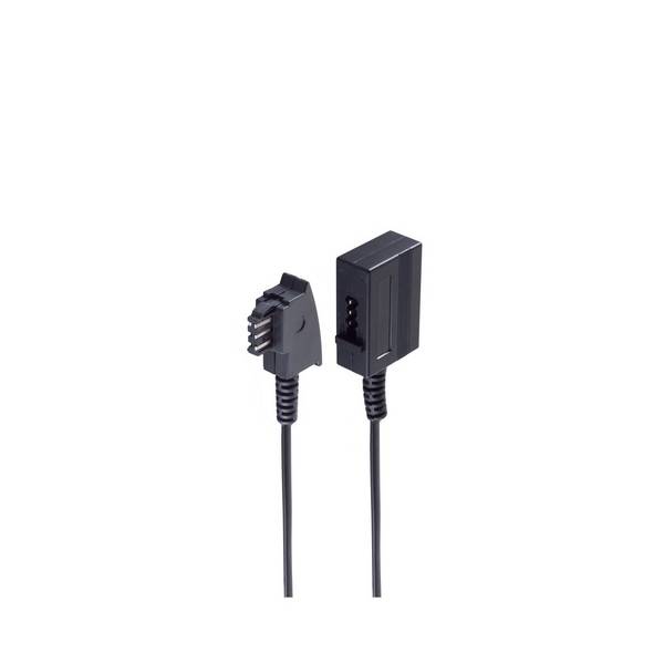 shiverpeaks TAE-F Telefon-Verlängerung TAE-F-Stecker auf TAE-F-Kupplung 4-adrig 15 m Schwarz