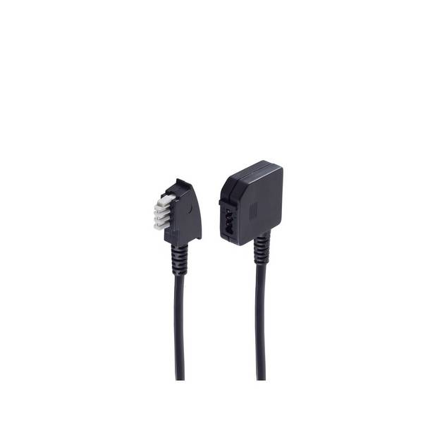 shiverpeaks TAE N-Verlängerungskabel TAE N-Stecker auf N-Kupplung flach 6-adrig 6m