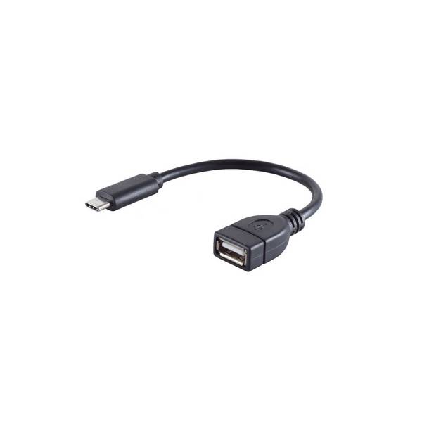 shiverpeaks USB-C-Adapter USB-C-Stecker auf USB-A-Buchse USB 2.0 OTG 12 cm Schwarz