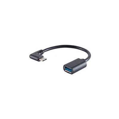 shiverpeaks USB-C-Winkeladapter USB-C-Stecker auf USB-A-Buchse USB 3.0 10 cm Schwarz-0