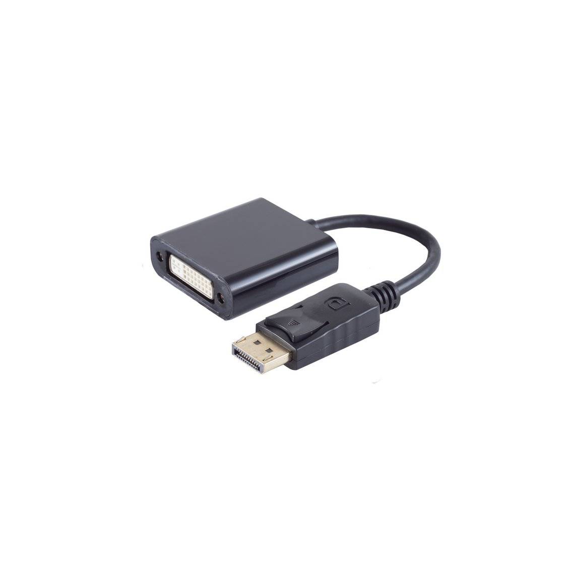 shiverpeaks DisplayPort-Adapter DP-Stecker auf DVI-I-Buchse 24+5 1920x1200 0,15 m Schwarz-0