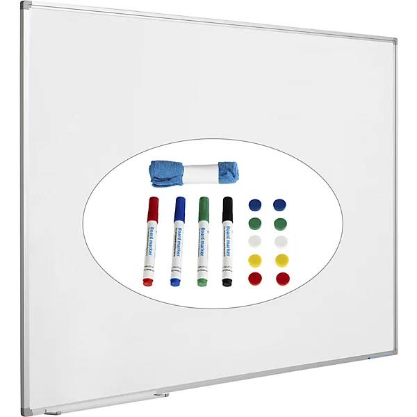 Whiteboard-Set inkl. Zubehör Stahl BxH 1200 x 900 mm. TAKKT Industrial & Packaging GmbH 87676549
