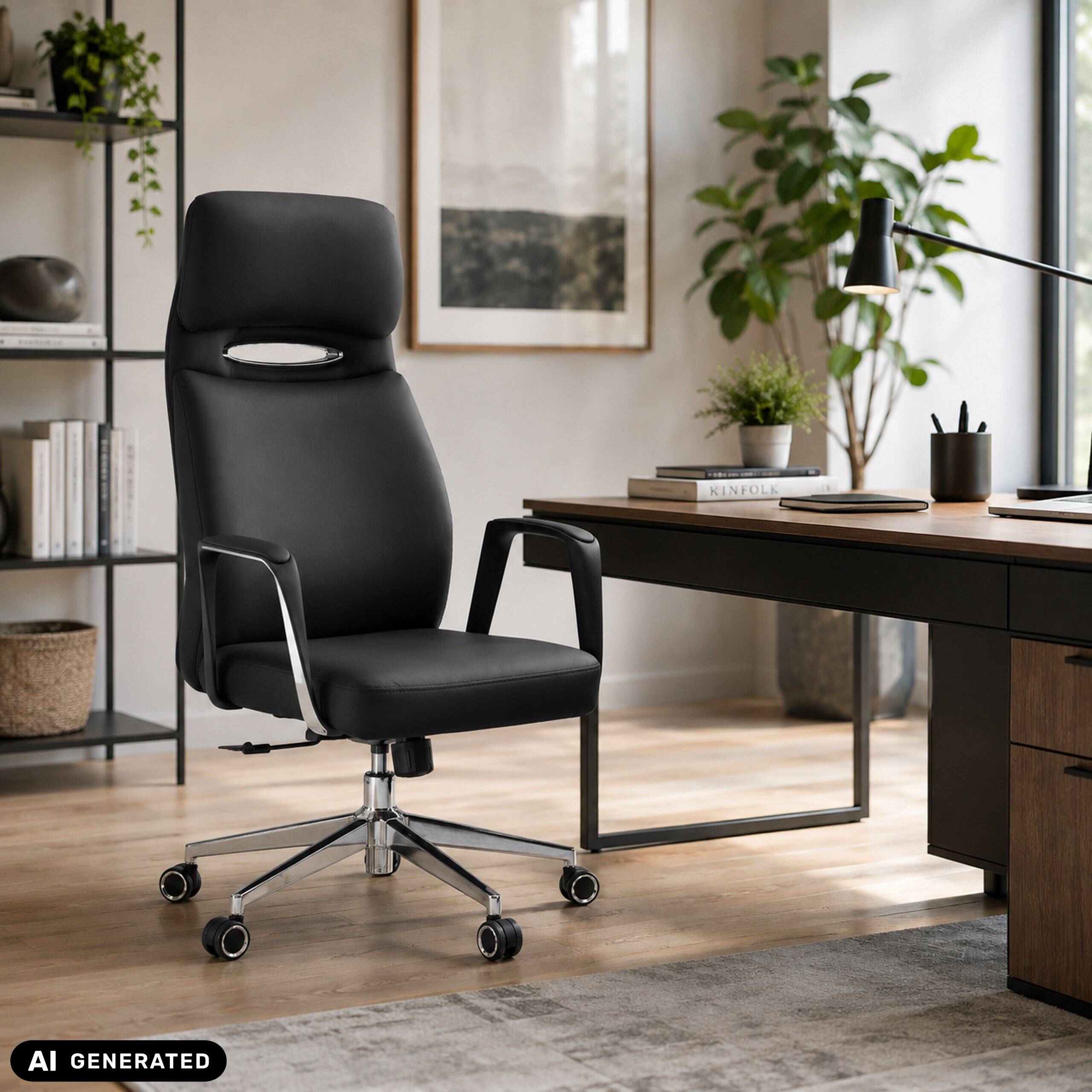 Chefsessel Bürostuhl Velvet Eco Kunstleder schwarz hjh OFFICE-4