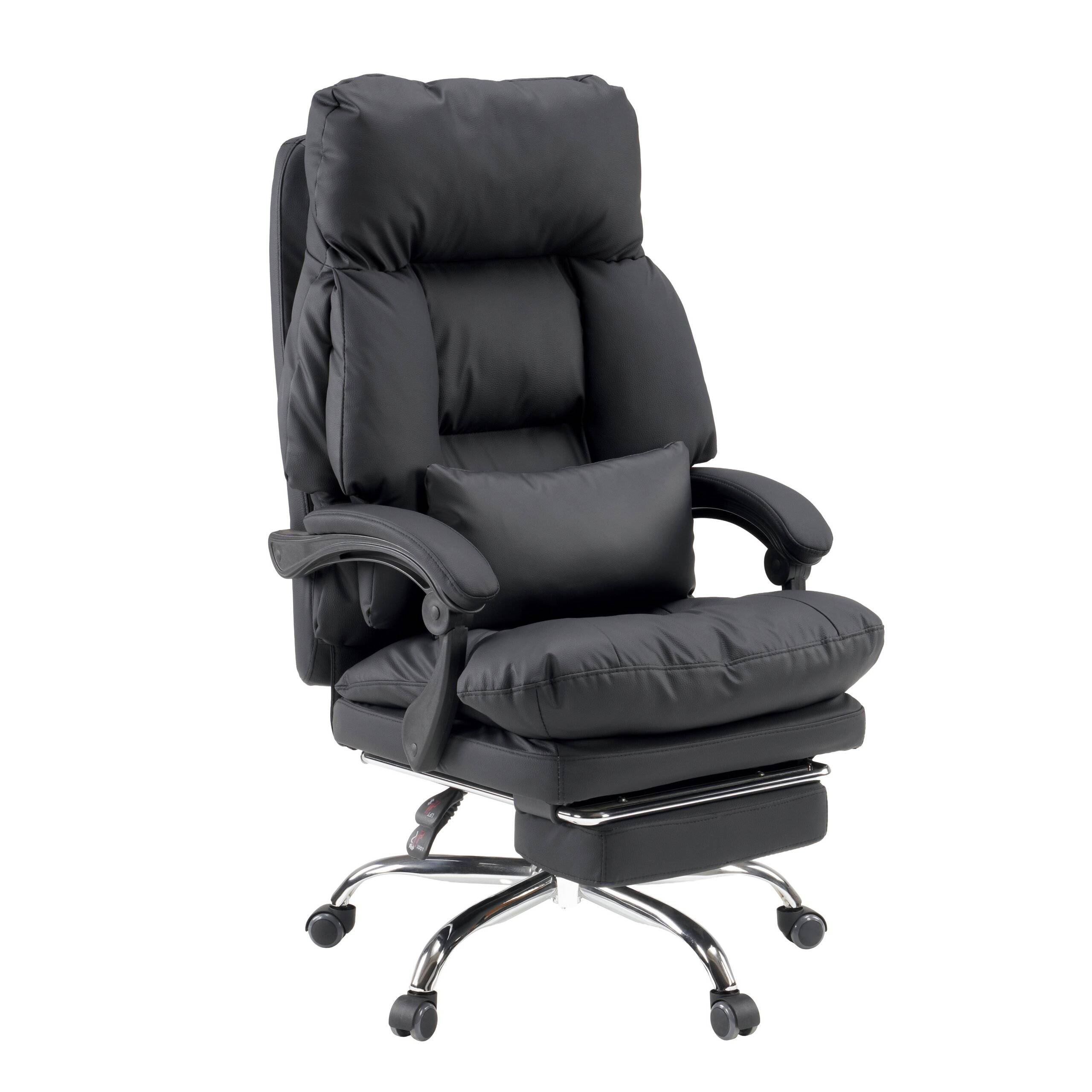 Chefsessel Drehstuhl Relax Legoro mit Fußablage Kunstleder schwarz MyBuero-0