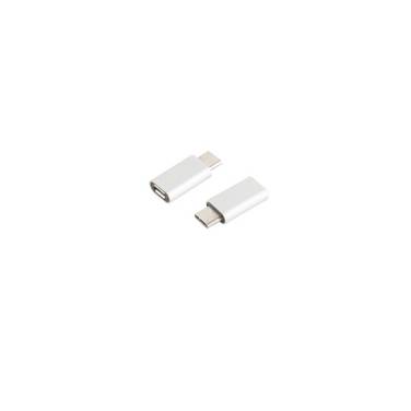 shiverpeaks USB-C-Adapter USB-C-Stecker auf Micro-USB-Buchse USB 2.0 Metall Silber
