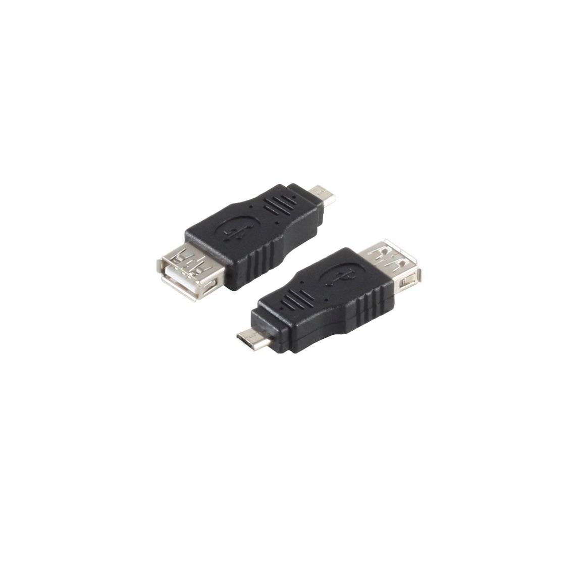 shiverpeaks USB-OTG-Adapter Micro-B-Stecker auf USB-A-Buchse USB 2.0 vergoldet Schwarz-0