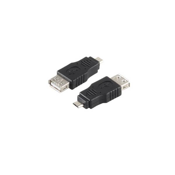 shiverpeaks USB-OTG-Adapter Micro-B-Stecker auf USB-A-Buchse USB 2.0 vergoldet Schwarz