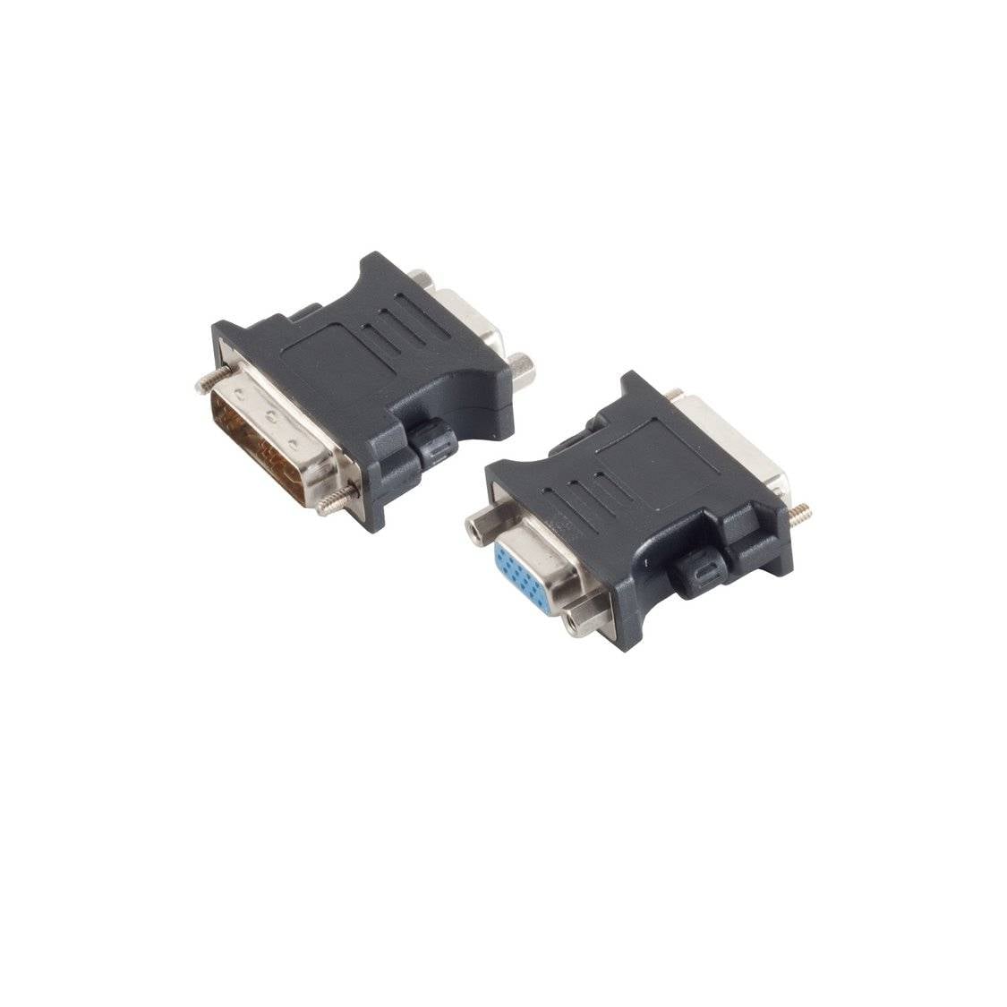 shiverpeaks DVI-VGA-Adapter DVI-A-Stecker 12+5 auf VGA-Buchse Single-Link vernickelt Schwarz-0
