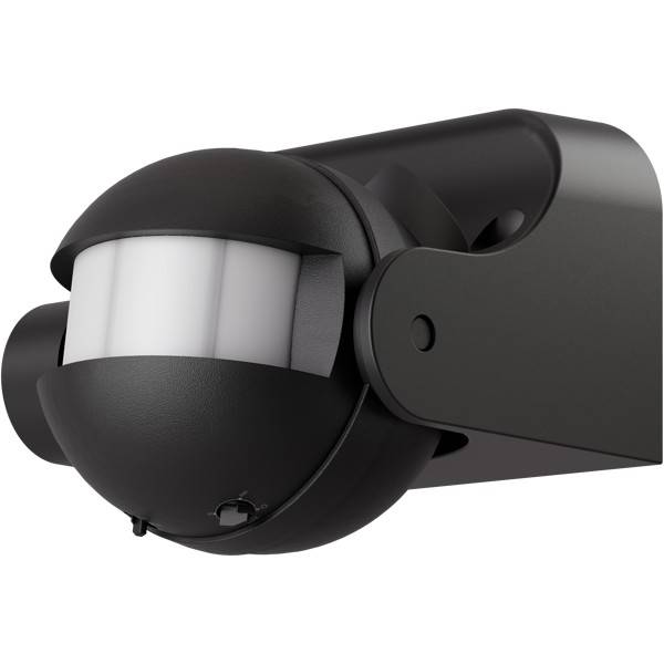 Goobay Bewegungsmelder Schwarz, neigbar, 140° PIR Sensor, 12 m Reichweite, IP44, LED geeignet
