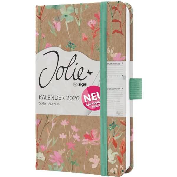 Wochenkalender Jolie ca. A6 Hardcover Green Floral Serenity 2026-0