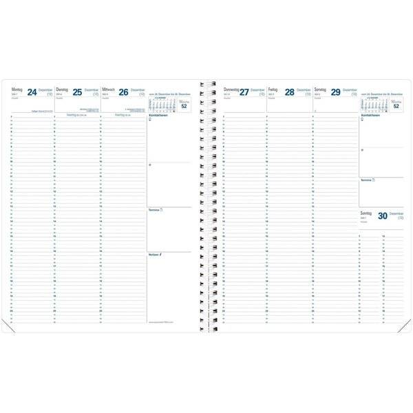 Buchkalender Eurequart 24x30cm Club navyblau 2027-1