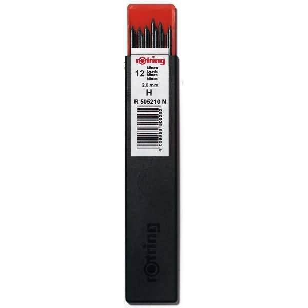 Fallminen 2,0mm HB schwarz VE=12 Stück-0