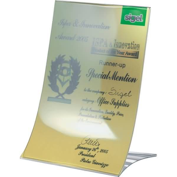 Sigel Tischaufsteller TA161 DIN A5 klappbar glasklar 2 St./Pack.