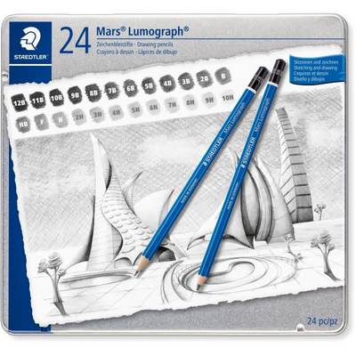 Bleistift Mars Lumograph Härte sortiert Metalletui VE=24 Stück-0