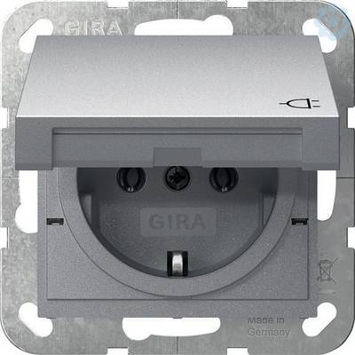GIRA - Steckdose SCHUKO 445426 KD System 55 F Alu-1