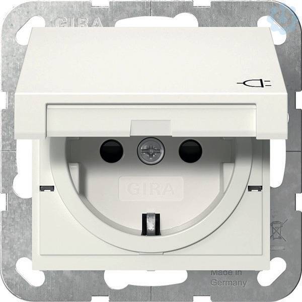 GIRA - 441403 SCHUKO KD+ SH System 55 Reinweiß-1