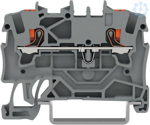 2-L-Durchgangsklemme 2201-1201 Drücker 1,5mm² grau-0