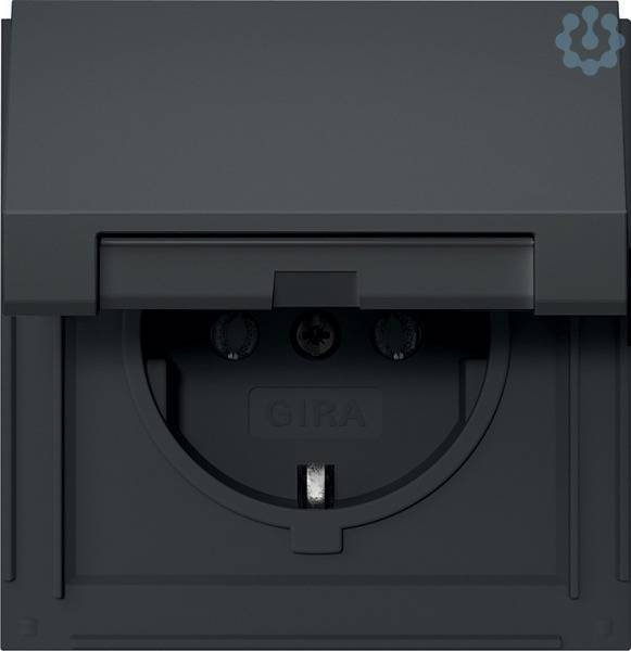 SCHUKO-Steckd. KD Gira TX_44 445467 Anthrazit-1