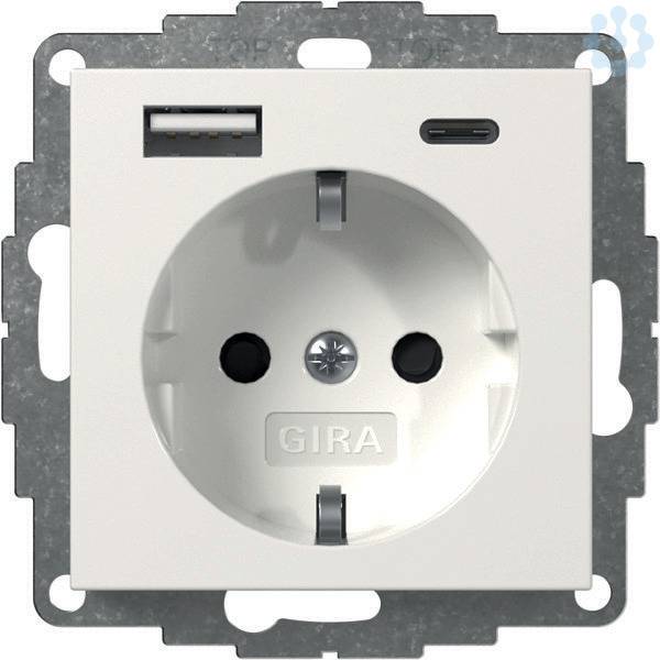 GIRA - Spannungsversorgung 245903 SCHUKO 2f. System 55 reinweiß-1