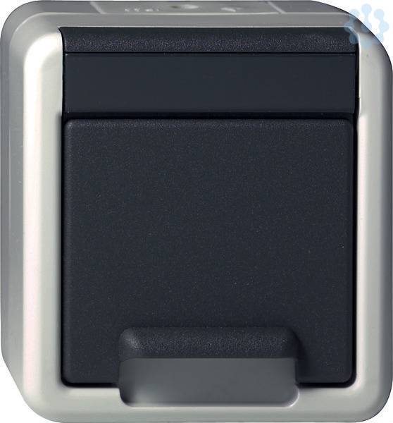 SCHUKO-Steckd. KD WG AP Grau 444030-1