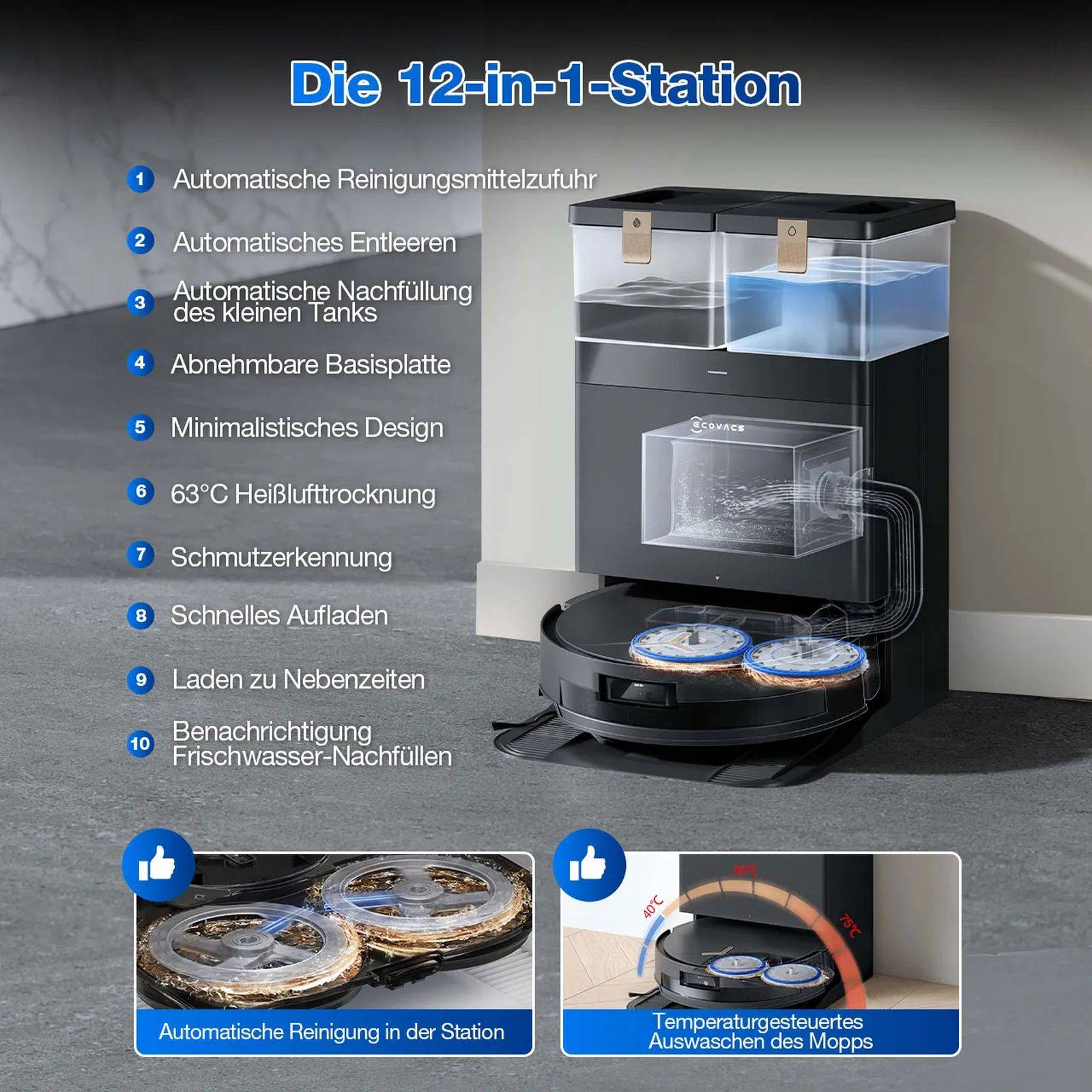Ecovacs Deebot Saugroboter T50 MAX PRO OMNI Gen2 black (DEX54-21EC-GEN2)-4