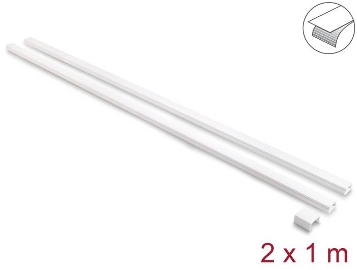 Delock Kabelkanal selbstklebend mit Schiebedeckel 24 x-0